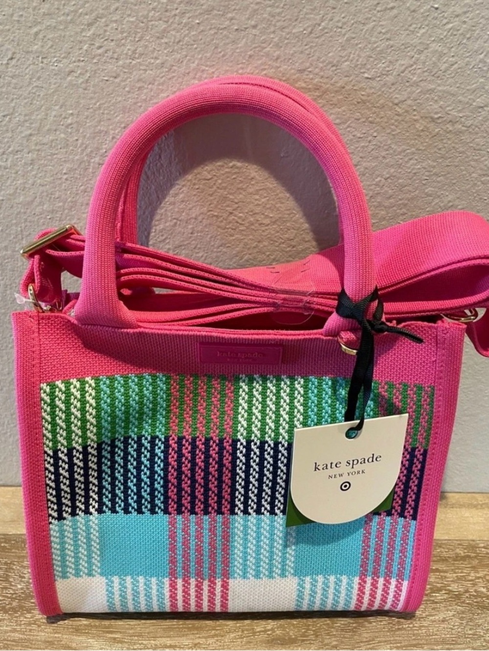 kate spade Pink Plaid Mini Satchel with Detachable Strap - Picture 3 of 5